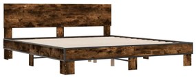 Estrutura de cama 180x200 cm derivados madeira/metal