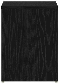 Criados-mudos 2 unid Carvalho Preto 40x30x40 cm MDF