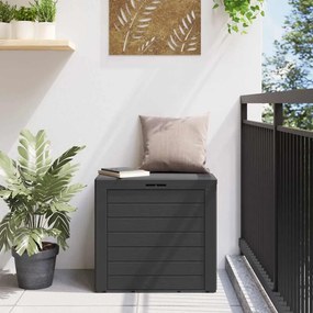 Caixa arrumação p/ jardim 58,5x46x55 cm polipropileno antracite