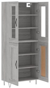 Armário alto 69,5x34x180 cm derivados de madeira sonoma cinza