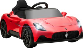 AIYAPLAY Carro Elétrico Infantil Licenciado Maserati Mc20 12V Telecomando Led Música e Buzina 3 a 6 Anos 105x65,5x42 cm Vermelho | Aosom Portugal