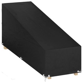 vidaXL Capa para espreguiçadeira 12 ilhós 205x75x40/70 cm polietileno