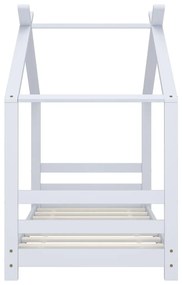 Estrutura de cama para crianças 70x140 cm pinho maciço branco