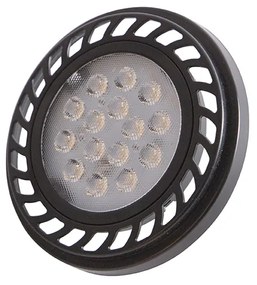 GU10 LED regulável AR111 preto 8W 600 lm 2700K