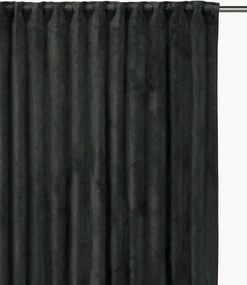 Cortinas escurecedoras em veludo multi-banda Estelle, conjunto de 2, L 135 cm