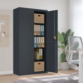 vidaXL Arquivador 90x40x180 cm aço antracite