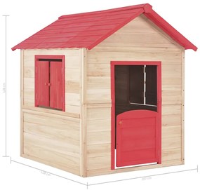 Casa de brincar para crianças madeira de abeto vermelho