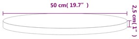 Tampo de mesa redondo Ø50x2,5 cm madeira de faia maciça