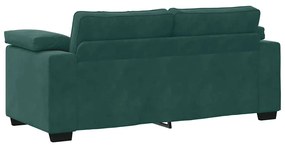 Sofá-luvas 140 cm veludo verde-escuro