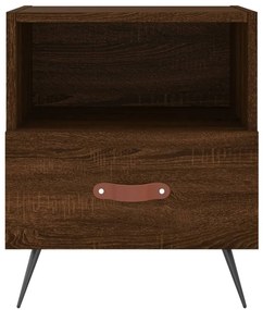 Mesa de cabeceira 2 pcs derivados de madeira carvalho castanho