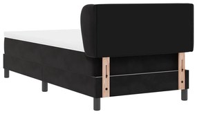 Camas Box Spring vidaXL com Colchão Preto 90x190 cm em Veludo