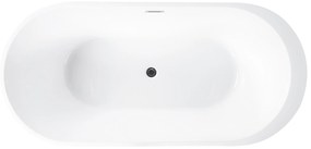 Banheira autónoma em acrílico vermelho 150 x 75 cm NEVIS Beliani