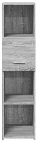 Armário alto 30x42,5x124 cm derivados de madeira cinza sonoma