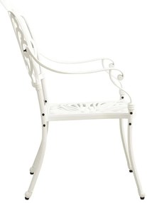 Cadeiras de jardim 2 pcs alumínio fundido branco