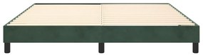 Estrutura de cama sem colchão 160x200 cm veludo verde-escuro