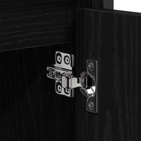 Armário para Lavatório de Casa de Banho Carvalho Preto 60x35x60 cm Mad