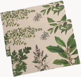 Individuais de mesa em linho Fine Herbs, conjunto de 2