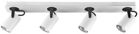 Candeeiro de teto em metal preto e branco para 4 lâmpadas KLIP Beliani