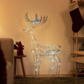 Candeeiro de pé de Natal Rena Arco-Íris 60cm incl. LED - Niji