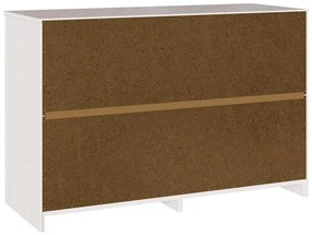 Cômoda "DRAMMEN" Branca 111x43x73,5 cm Madeira Sólida Pinus