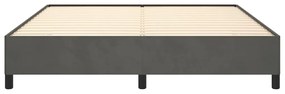 Estrutura de cama sem colchão 160x200 cm veludo cinzento-escuro