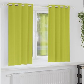 vidaXL Cortinas com cortinas 2 pcs Verde maçã 175 x 140 cm Poliéster