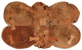 Mesa de bar tronco de madeira 90x54x105 cm acácia maciça