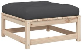 10 pcs conjunto sofás jardim c/ almofadões madeira pinho maciço