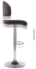 Banco de bar couro artificial castanho