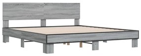 Estrutura de cama 180x200 cm derivados madeira/metal
