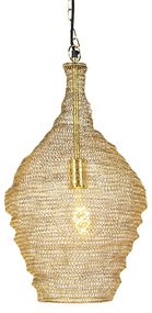 Candeeiro oriental suspenso dourado 30 cm - Nidum Oriental