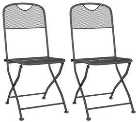 3 pcs conjunto de jantar para jardim rede de metal antracite
