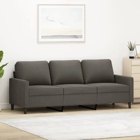 vidaXL Sofá de 3 lugares 180 cm veludo cinza-escuro