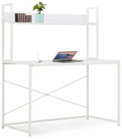vidaXL Secretária de computador 120x60x138 cm branco