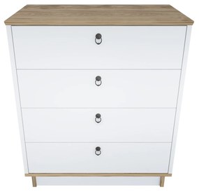 Cómoda Sahra – Branco Carvalho – 72x83,1x42 cm