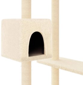 Árvore para gatos c/ postes arranhadores 82 cm cor creme