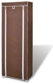 Sapateira com tampa 57 x 29 x 162 cm Castanho