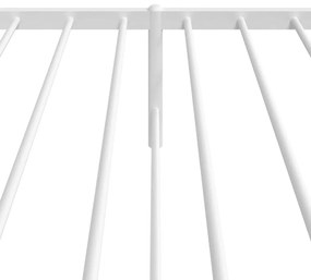 Estrutura de cama com cabeceira 80x200 cm metal branco