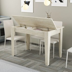 Mesa de Cozinha Kiev – Travertino – 110 cm x 75 cm x 72 cm