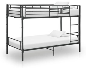 287910 vidaXL Beliche 90x200 cm metal preto
