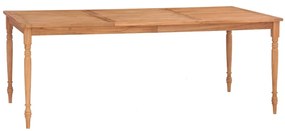 vidaXL Mesa Batávia 200x100x75 cm madeira de teca maciça