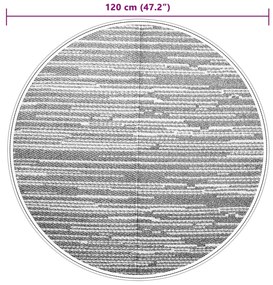 Tapete de exterior Ø120 cm ARAKIL PP cinzento