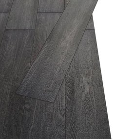 Tábuas soalho PVC não-autoadesivo 5,26 m² 2 mm preto e branco
