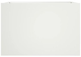 Vaso/floreira 62x47x46 cm aço branco