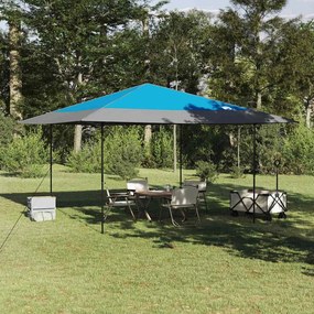 Tenda de Toldo Azul 400 x 400 x 227 / 236 / 245 cm Tecido Oxford