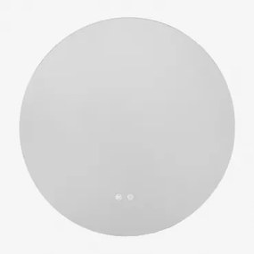 Espelho De Parede Redondo Para Casa De Banho Com Luz Led E Antivapor Ø70 Cm Solyn Transparente - Sklum