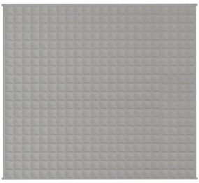 Manta pesada 13 kg 200x230 cm tecido cinzento