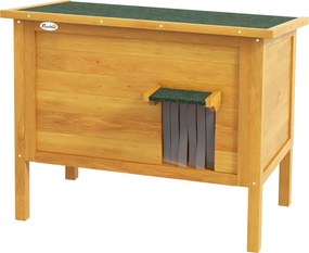 Casinha para gatos, exterior em madeira elevada com teto basculante e isolamento, 85 x 50 x 68,5 cm