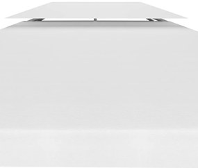 Cobertura de gazebo com 2 camadas 310 g/m² 4x3 m branco