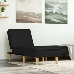 Chaise longue tecido preto